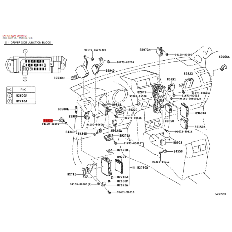 Interruptor de arranque del pedal de embrague para Toyota Hilux Revo - Original Toyota Land Cruiser