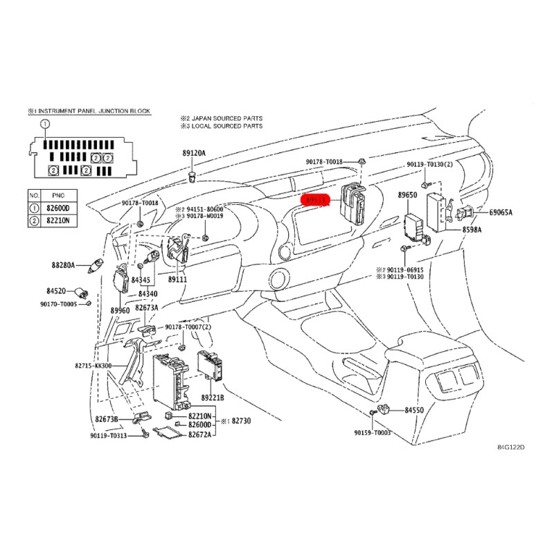 Centralita de bloqueo del 4x4 caja transfer para Toyota Hilux Revo (2016 a 2025) - Original Toyota Land Cruiser