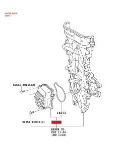 Water pump (engine 2ZRFXE), for Toyota Prius / LEXUS... 2