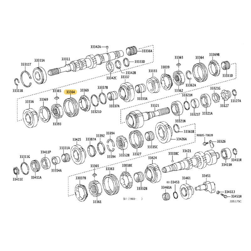 copy of Inner transmission hub (No. 1) manual gearbox, For Toyota Hilux Revo - Original Toyota Land Cruiser
