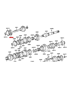Rear output shaft bearing (5-speed), for Toyota Land... 2