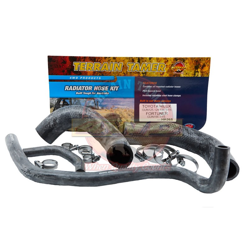 Reinforced Radiator Hose Kit of 4 (Engine 2GDFTV, 2.4L / 1GDFTV 2.8L), Toyota Hilux Revo - Terrain Tamer