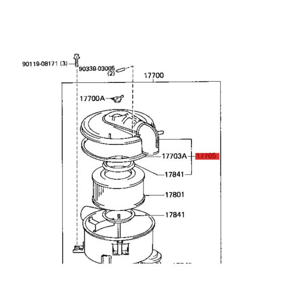 Coperchio filtro aria (motore 1HDT / 12...