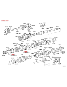 copy of Synchronizer side 1st gear (5 speeds), For Toyota... 2
