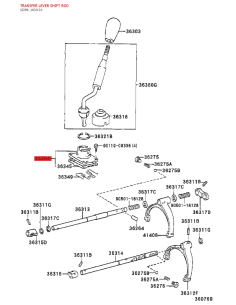 copy of Assembly lever gearbox J9 - Original Toyota Land... 2