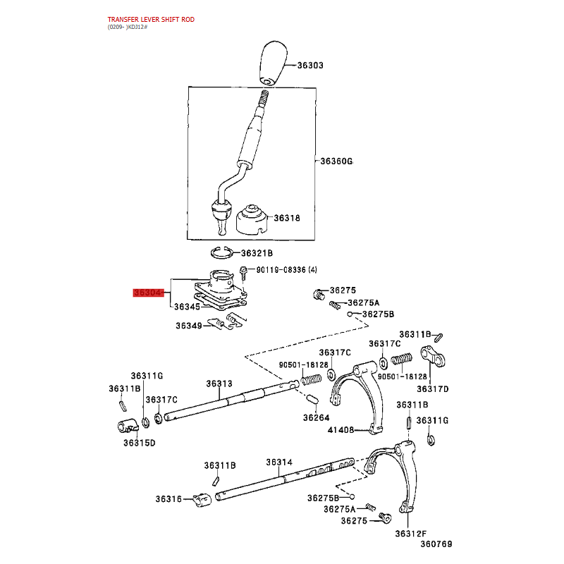 copy of Junta Palanca Getriebe J9 - Original Toyota Land Cruiser