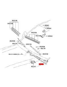copy of Front wipers, movement mechanism For Toyota Land... 2