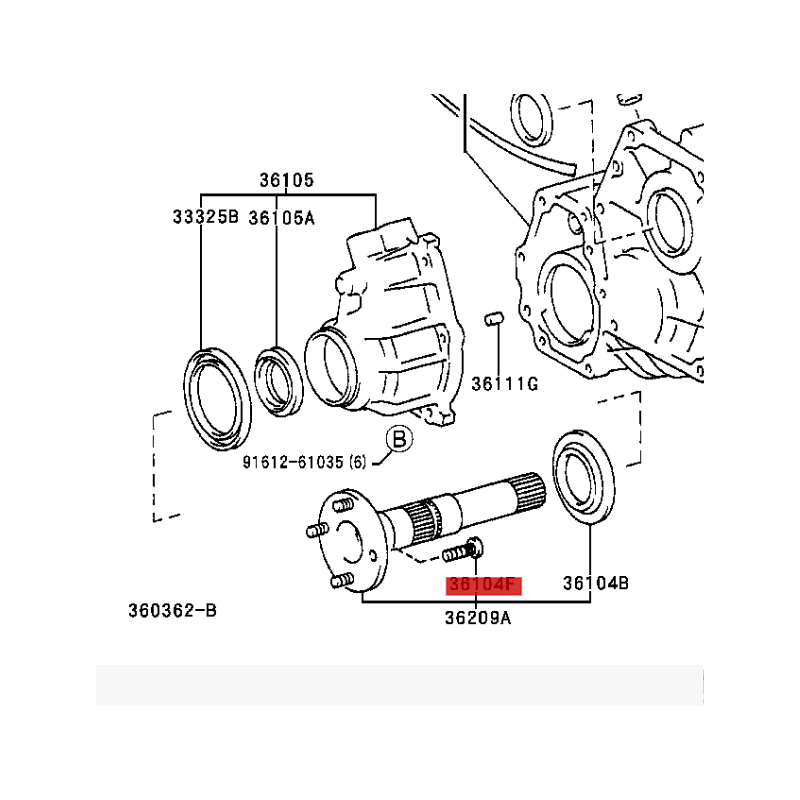 copy of Front driveshaft nut for Toyota Land Cruiser J10 - Original Toyota Land Cruiser