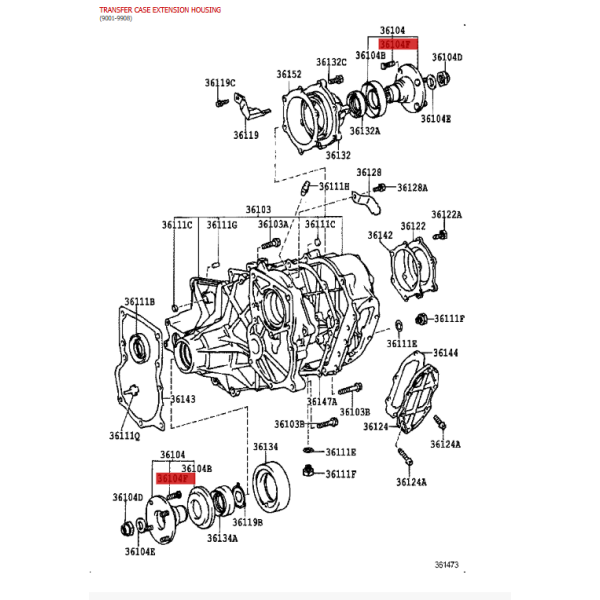 copy of Front driveshaft stud (transfer side),...