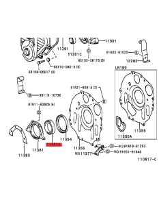 Guarnizione albero motore posteriore, (motore... 2