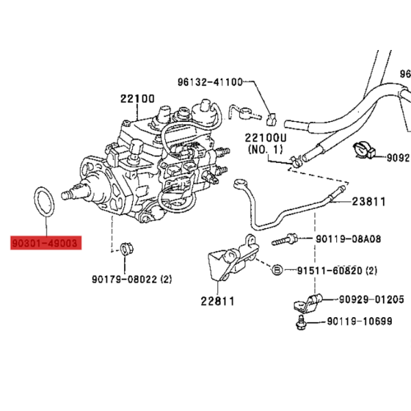Dichtring Dieselpumpe, Für Toyota Land Cruiser...