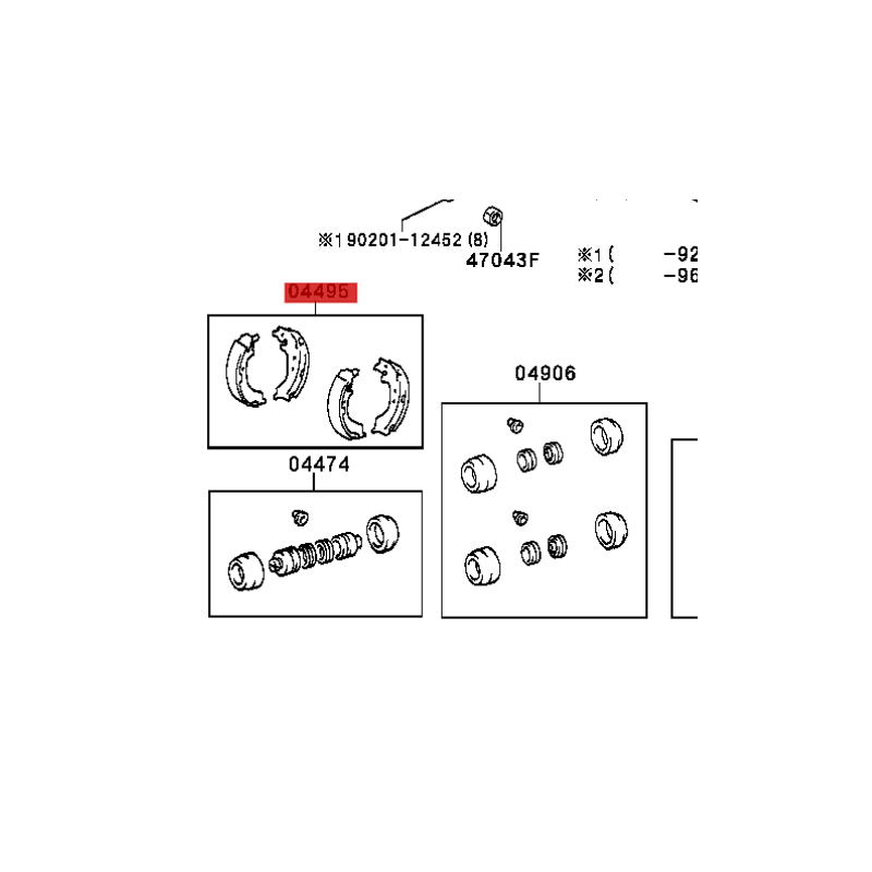 Kit de 4 zapatas reforzadas traseras para Toyota Land Cruiser J7/Toyota Hilux/4Runner - Terrain Tamer