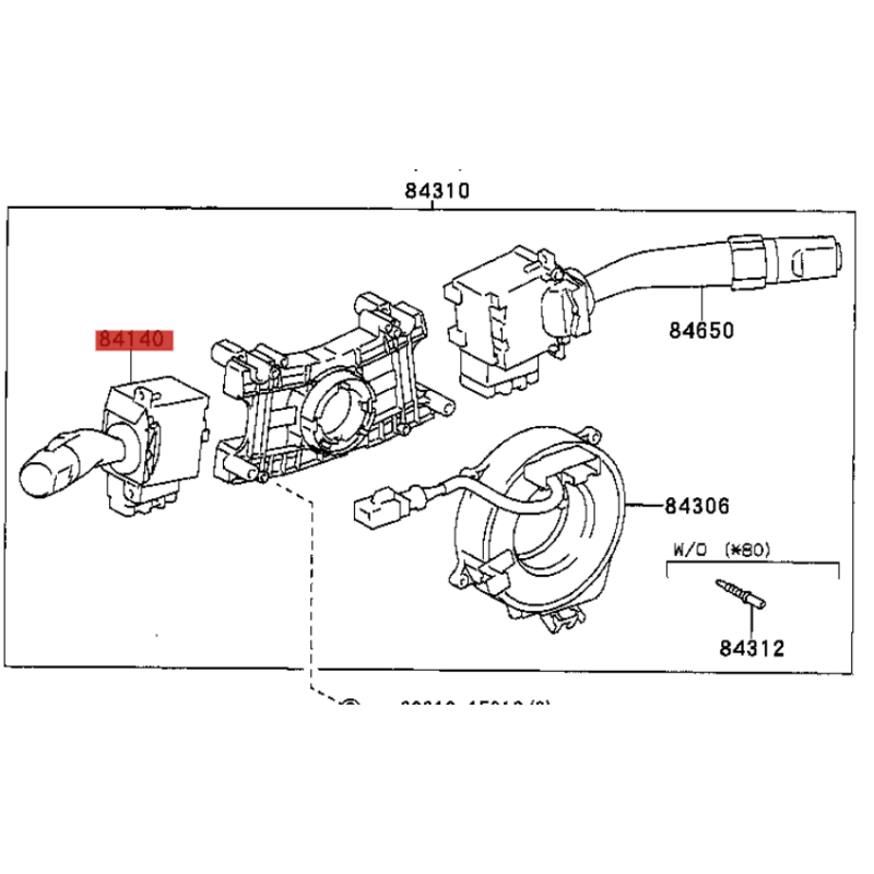 copy of Comando luci anabbaglianti e abbaglianti (con fendinebbia), Per Toyota Land Cruiser J9 / 10 / 12 - Originale Toyota Land
