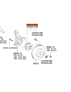 Complete front right or left bushing, for Toyota PRIUS /... 2