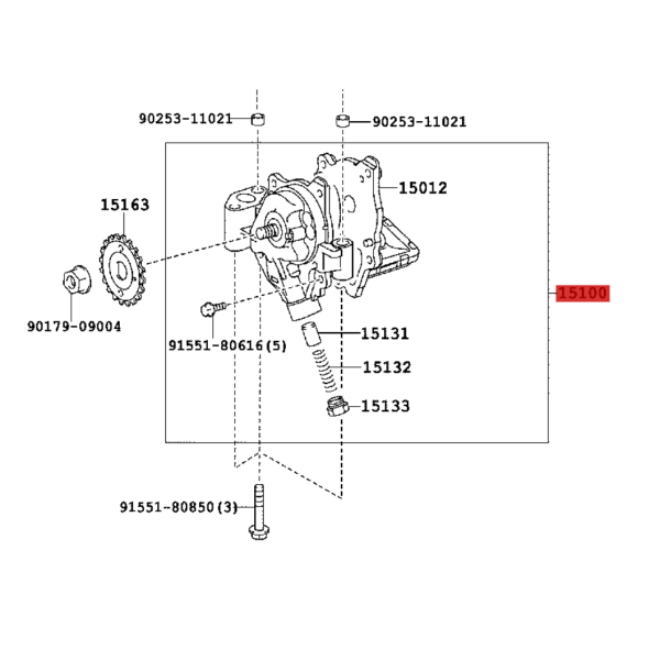 Main oil pump, For Toyota Land Cruiser J20 -...