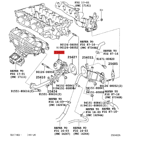 EGR Valve (engine 2ZRFXE), for Toyota Prius /...