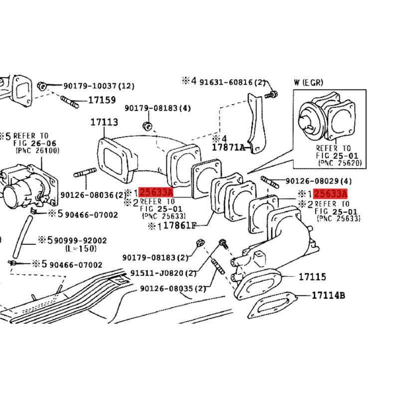 copy of Ansaugkrümmerdichtung (Motor 1HDFTE), für Toyota Land Cruiser J10 - Original Toyota Land Cruiser