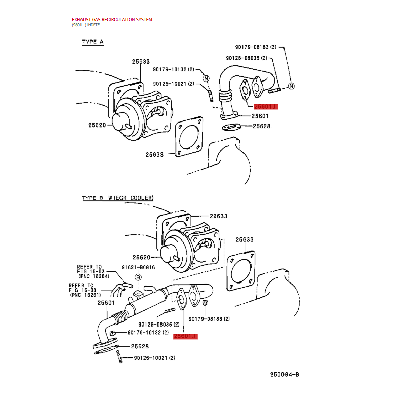 copy of EGR-Ventildichtung (Motor 1HDFTE), für Toyota Land Cruiser J10 - Original Toyota Land Cruiser