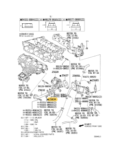 cópia da Junta Válvula EGR (motor 2ZRFXE), para Toyota... 2
