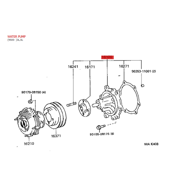 copy of Wasserpumpe (Motor 1GDFTV/2GDFTV), für...