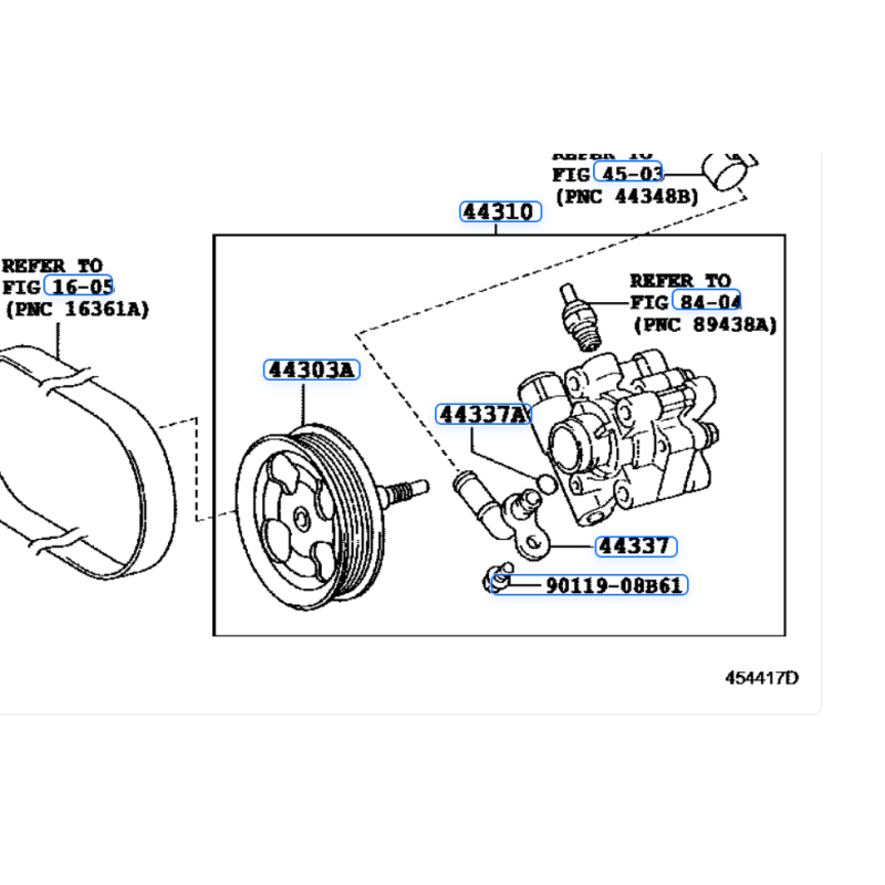 Bomba de dirección asistida nueva (motor 1GRFE, gasolina V6) para J12/FJ Cruiser - Original Toyota Land Cruiser