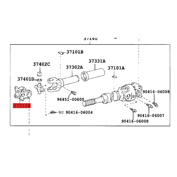 copy of Glissière de cardan, pour Toyota Land...