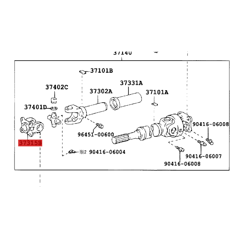 copy of Scorrevole cardanico, per Toyota Land Cruiser J7/8/9/12/DYNA/Hilux/4Runner - Originale Toyota Land Cruiser