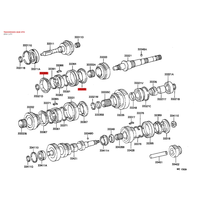 copy of 3rd gear side synchronizer for Toyota Land Cruiser J9 / 12/HILUX (5-speed) - Original Toyota Land Cruiser