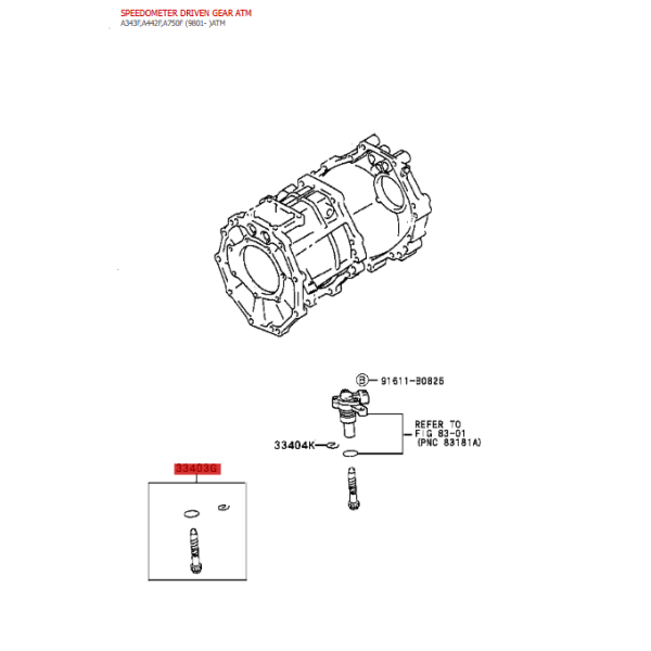 Gear subset, driven by speedometer (ATM, N-32),...