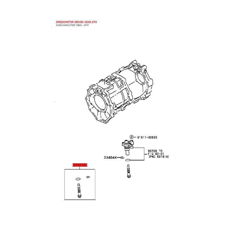 Gear subset, driven by speedometer (ATM, N-32), for Toyota Land Cruiser J10 - Original Toyota Land Cruiser