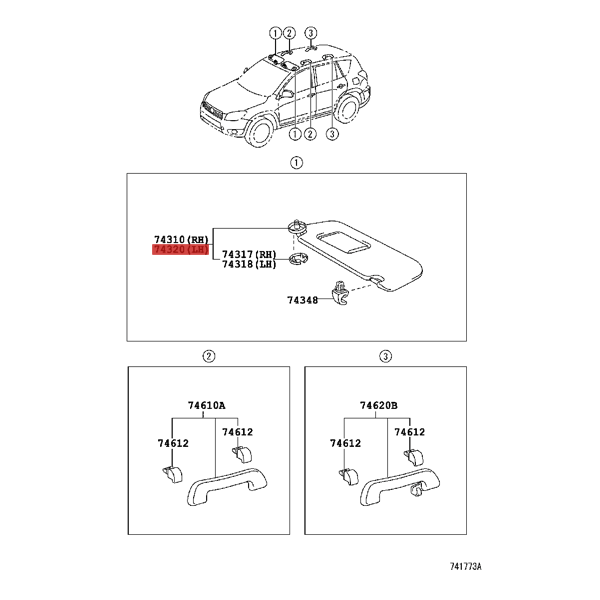 copie de Pare-soleil gauche gris pour Toyota...