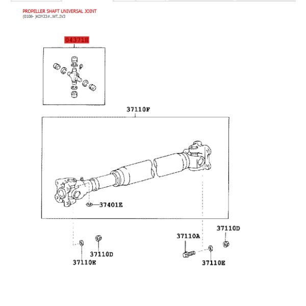 Cruceta de cardán para Toyota Land Cruiser...
