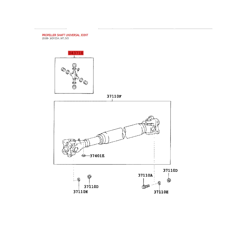 copy of Joint de cardan pour Toyota Land Cruiser J4 / 6 / 7 / 8 / 105 - Original Toyota Land Cruiser