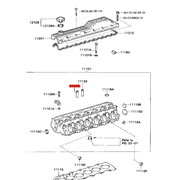 Guide de soupape standard (moteur 1HDT/1HZ / 2L...