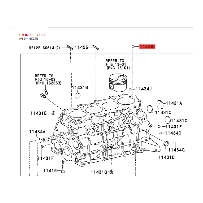 copy of Bico ou orifício de lubrificação cabeçote Para Toyota Land Cruiser J7 / 8 (1HDT/1HZ) - Original Toyota Land Cruiser