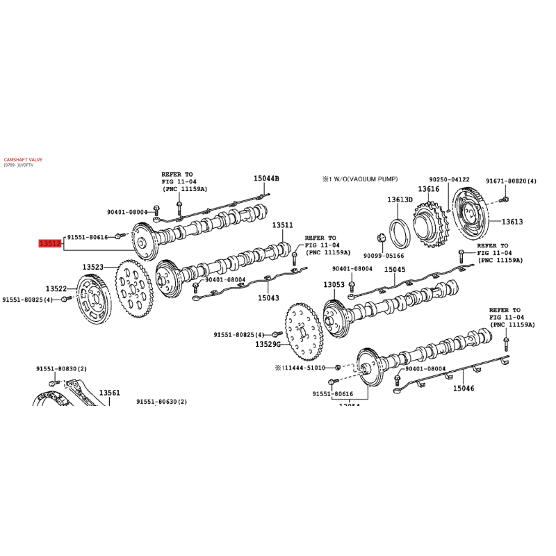 Camshaft N-2 (engine 1VDFTV), For Toyota Land Cruiser J20 - Original Toyota Land Cruiser