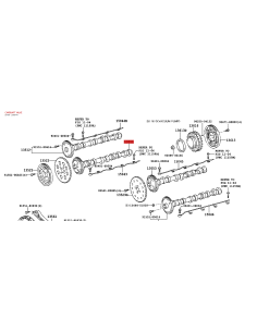 Árvore de cames N-1 (motor 1VDFTV), Para Toyota Land... 2