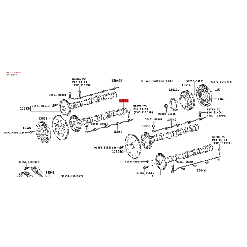 Albero a camme N-1 (motore 1VDFTV), Per Toyota Land Cruiser J20 - Originale Toyota Land Cruiser