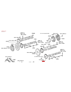 Copia dell'albero a camme N-3 (motore 1VDFTV), Per Toyota... 2
