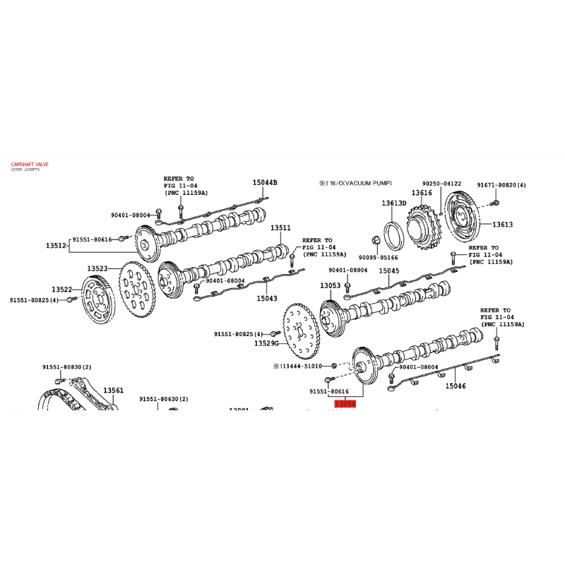 Árbol de levas n.º 4 (motor 1VDFTV) para Toyota Land Cruiser J20 - Original Toyota Land Cruiser