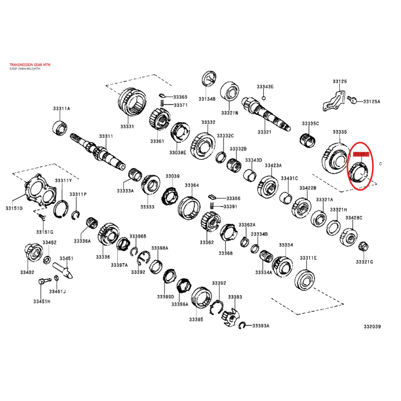 Sincronizador de la 1.ª marcha (5 velocidades manual/motor 3SFE) para Toyota RAV4 - Original Toyota Land Cruiser