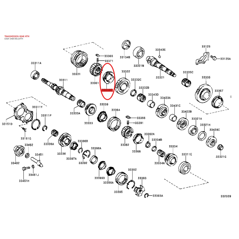 Juego de sincronizador de la 2.ª marcha (5 velocidades manual/motor 3SFE) para Toyota RAV4 - Original Toyota Land Cruiser