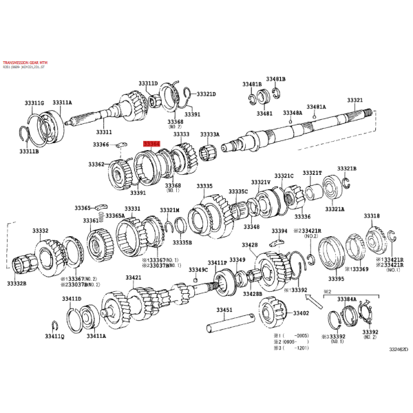 Shiftable No. 2 (5-speed), for Toyota Land...