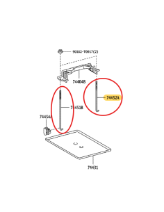 rod, battery support, for Toyota Hilux Revo - Original... 2