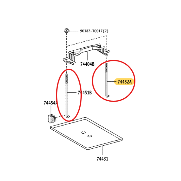 rod, battery support, for Toyota Hilux Revo -...