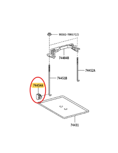 support de tige de batterie, pour Toyota Hilux Revo -... 2