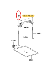 Mutter für Gewindestange, Batteriehalterung, für Toyota... 2