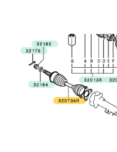 HOMOCINETICA COMPLETA (LADO IZQUIERDO) MITSUBISHI MONTERO V60 PEDDERS 2