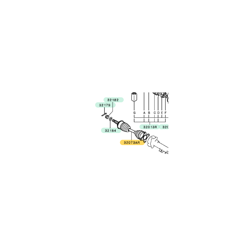 Homocinética completa reforzada (lado derecho/motor diésel/cambio manual) para Mitsubishi Montero V60 - Pedders