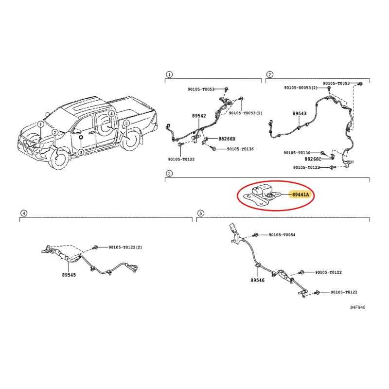 deceleration sensor (post 08/2024), for Toyota Hilux Revo - Original Toyota Land Cruiser